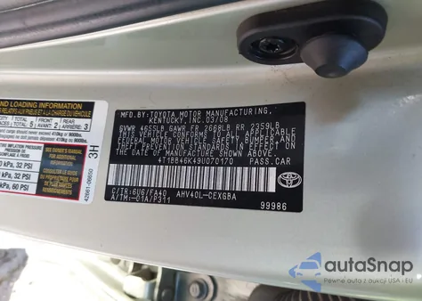 2009 Toyota Camry Hybrid z USA, uszkodzony, nr VIN 4T1BB46K49U070170